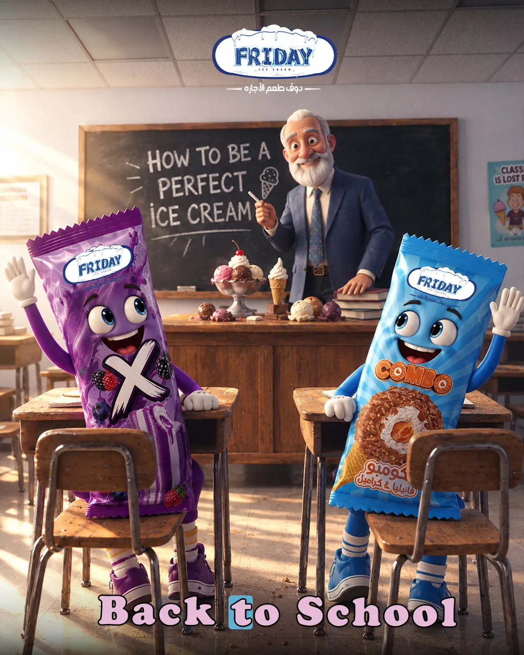 Friday characters in a classroom